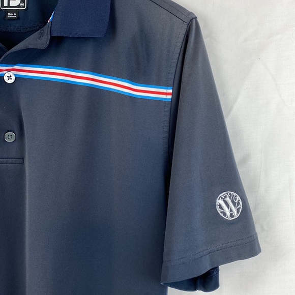 Footjoy Athletic Fit Mens short Sleeve Golf Polo Shirt Dark Blue Excellent Shape - Picture 4 of 14